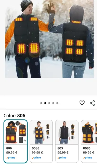 Chaleco calefactable sin usar en su caja