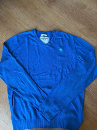 Jersey Abercrombie & Fitch Azul V 95% Algodón