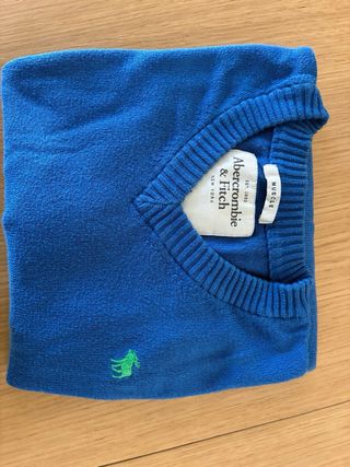 Jersey Abercrombie & Fitch Azul V 95% Algodón
