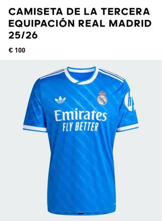 Camiseta 3ª Equip. R. Madrid 25/26 . ORIGINAL S/XS