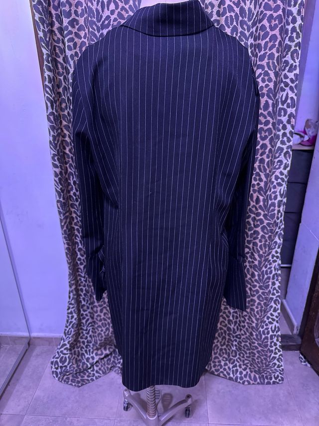 Vestido blazer rayas talla muy grande