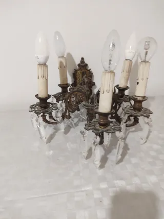 Applique vintage bronzo con cristalli