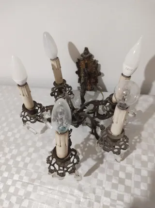 Applique vintage bronzo con cristalli