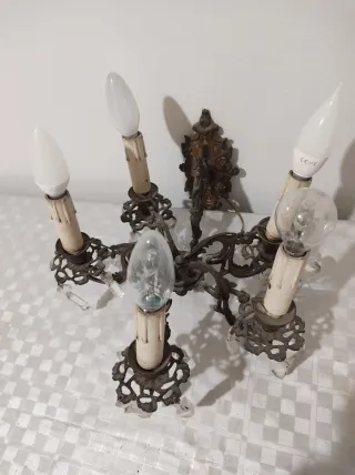 Applique vintage bronzo con cristalli