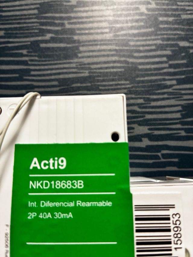 Diferencial Rearmable Schneider 2P 40A A9CR1240