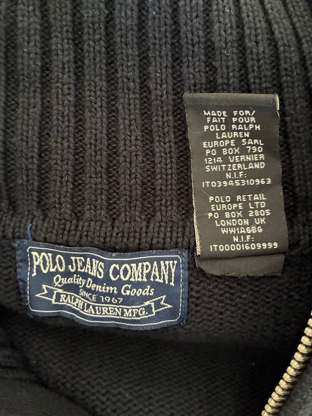 Jersey Ralph Lauren Cremallera Negro