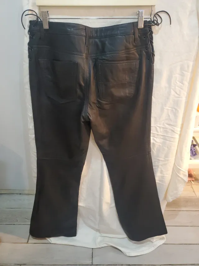 Pantalón Cuero Tommy Hilfiger Negro