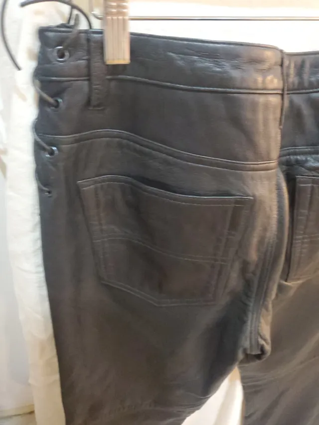 Pantalón Cuero Tommy Hilfiger Negro
