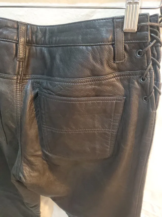 Pantalón Cuero Tommy Hilfiger Negro