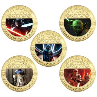 STAR WARS 5 MONEDAS CONMEMORATIVAS DE COLECCIÓN