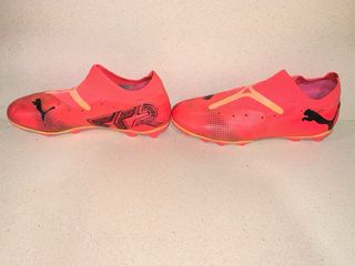 Botas Fútbol Puma Talla 37 Rojas y Amarillas