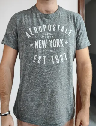 Camiseta Aeropostale Gris Talla L