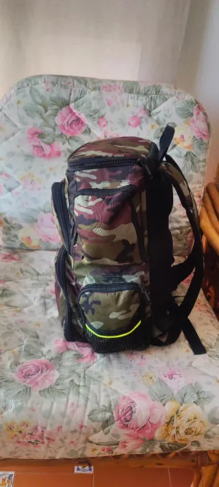 Mochila de pesca camuflaje