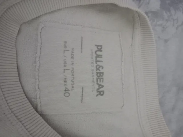 Sudadera Pull and Bear Blanca