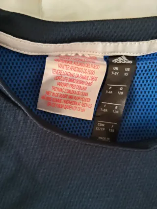 Camiseta técnica Adidas azul marino niño niña