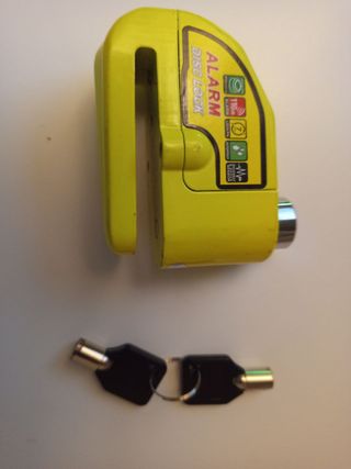 Candado de disco con alarma para moto