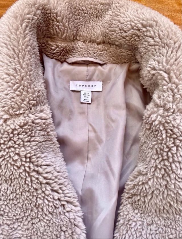 Abrigo largo Topshop beige