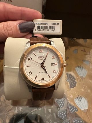 Reloj Automático Roamer Suizo Marrón/Dorado