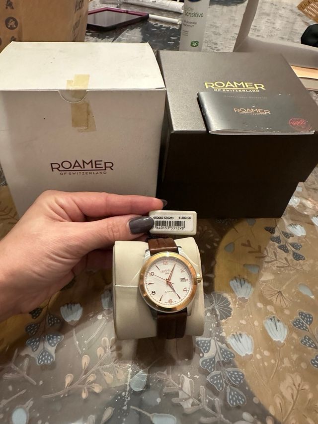 Reloj Automático Roamer Suizo Marrón/Dorado