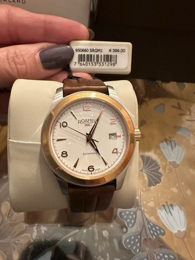 Reloj Automático Roamer Suizo Marrón/Dorado