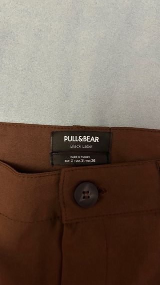 Pantalón de traje Pull&Bear marrón