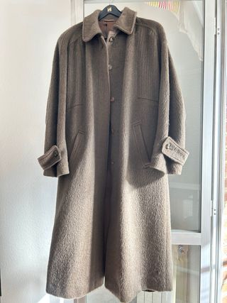 Abrigo Lana Mujer T40 Marrón Claro