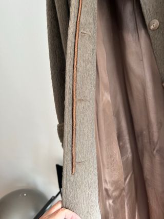 Abrigo Lana Mujer T40 Marrón Claro