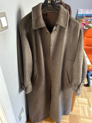 Abrigo Lana Mujer T40 Marrón Claro