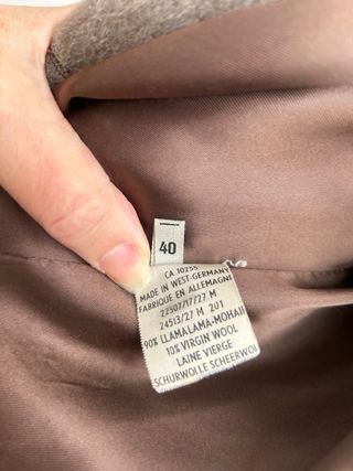 Abrigo Lana Mujer T40 Marrón Claro