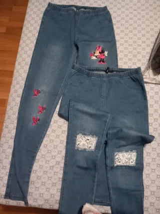 Lote 2 vaqueros niña