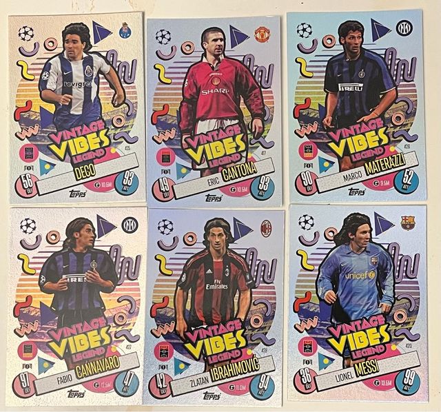 Lote Tarjetas Fútbol Vintage Vibes Topps