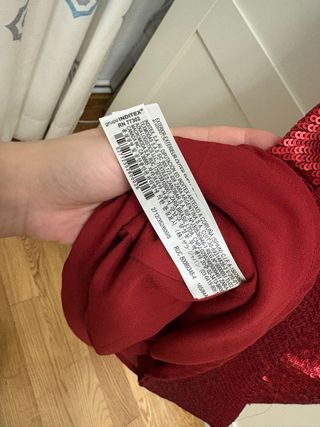 Vestido fiesta lentejuelas rojo