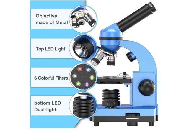 Microscopio Emarth 40X-1000X para Estudiantes