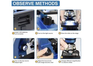 Microscopio Emarth 40X-1000X para Estudiantes