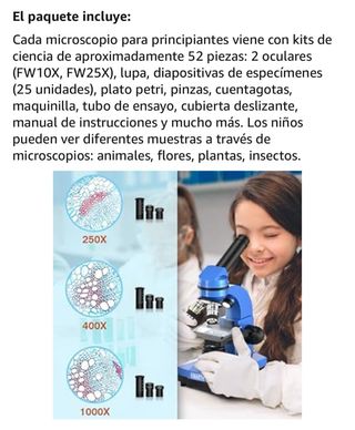 Microscopio Emarth 40X-1000X para Estudiantes