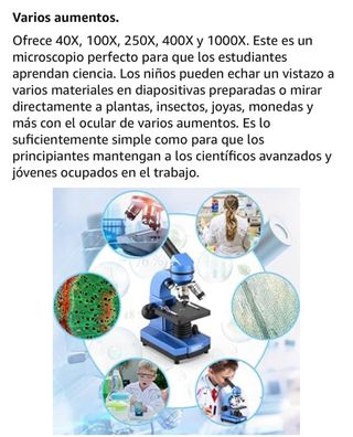 Microscopio Emarth 40X-1000X para Estudiantes