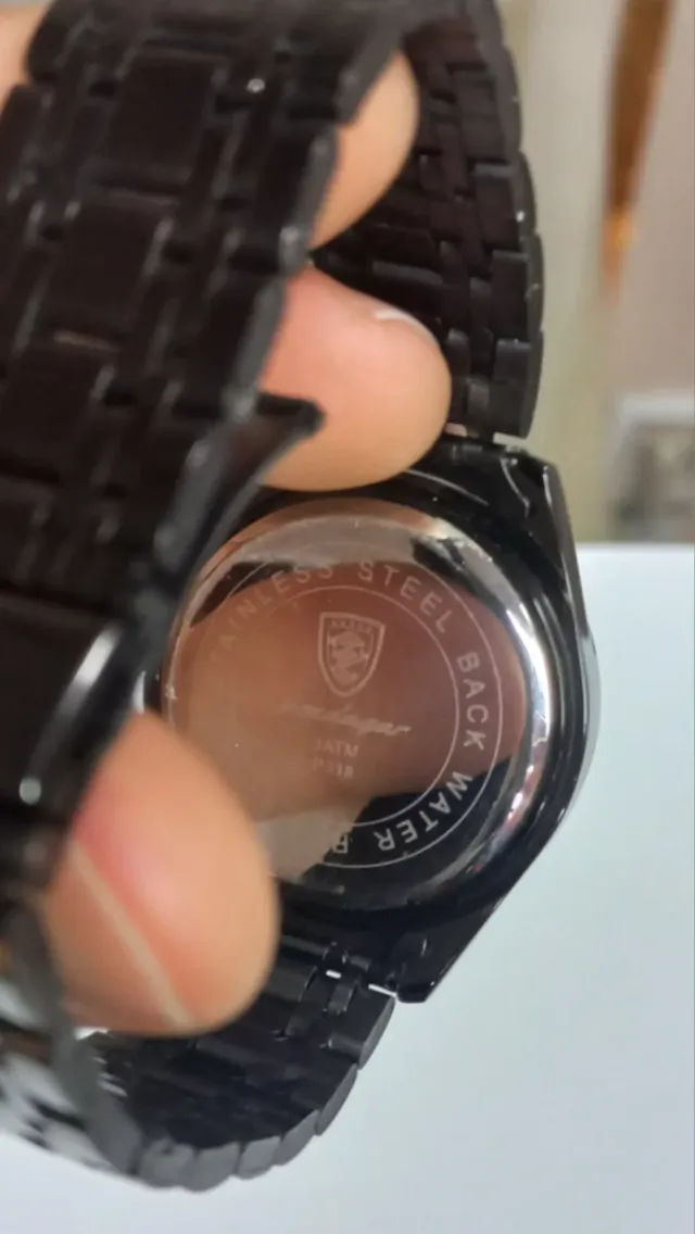 Reloj Caballero Podegar Negro/Plateado