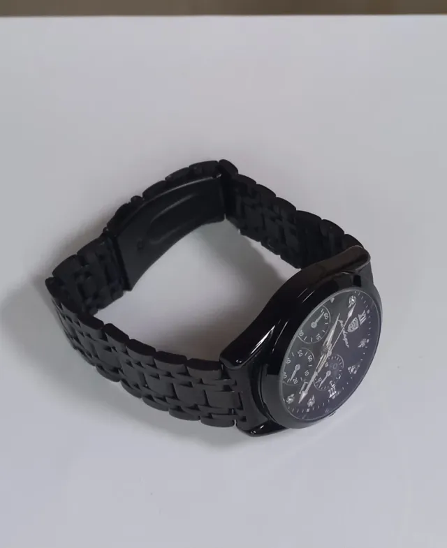 Reloj Caballero Podegar Negro/Plateado