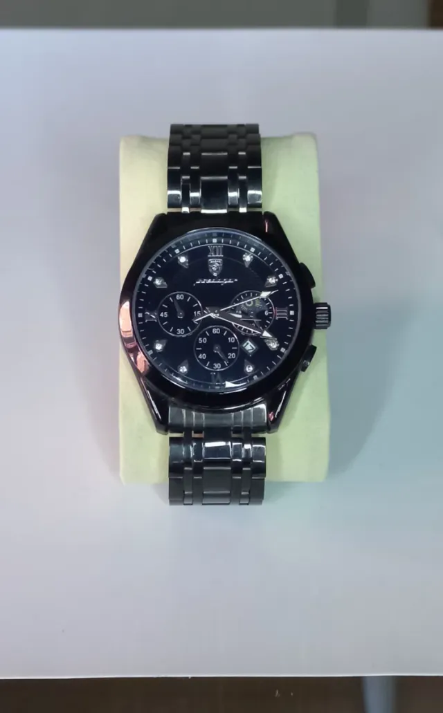 Reloj Caballero Podegar Negro/Plateado