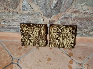 21 Azulejos Antiguos Jaspe Marrón/Crema