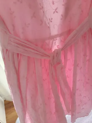 Vestido rosa elegante niña dos piezas marca Tizzas