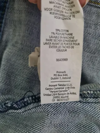 Chaqueta Vaquera Corta Primark Talla M