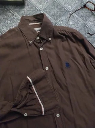 Camicia U.S. Polo Assn. marrone