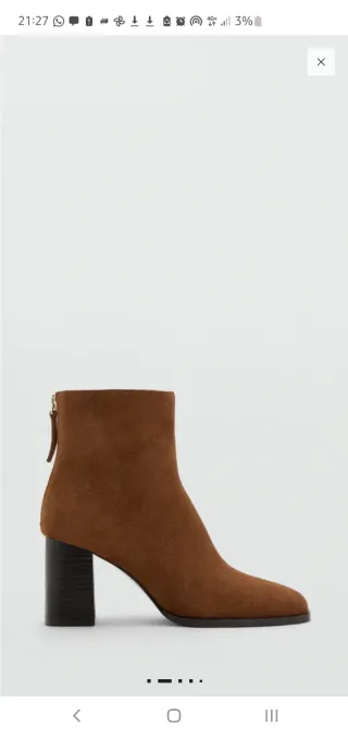 Botín Piel Serraje Mango Talla 38