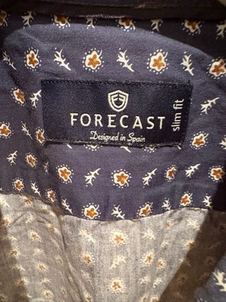 Camisa estampada Forecast azul y blanco