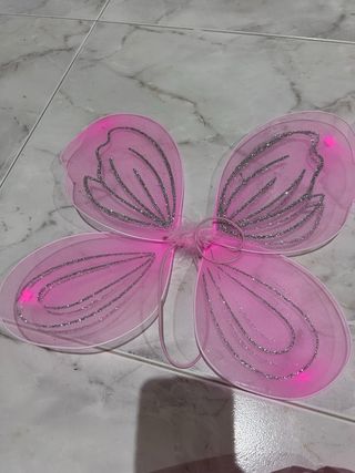 Falda Tutú y Alas de Mariposa Rosa