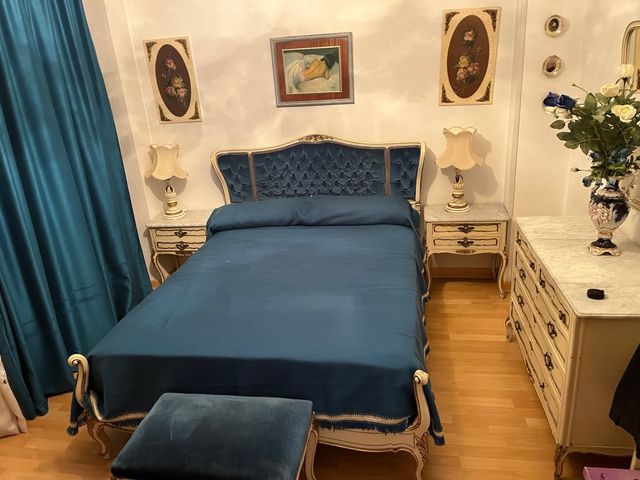 Dormitorio Vintage Azul y Blanco