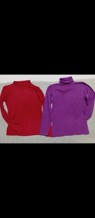 Lote 2 polos cuello alto mujer