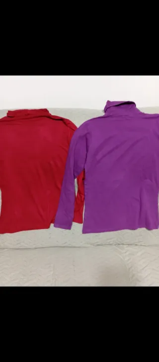 Lote 2 polos cuello alto mujer