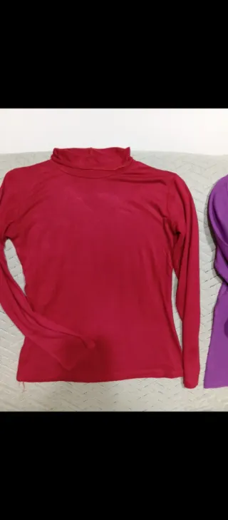 Lote 2 polos cuello alto mujer